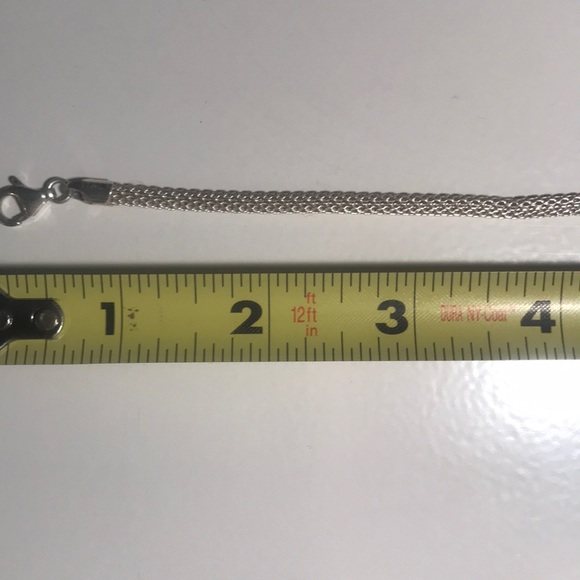 Italian Sterling Silver Mesh Woven Chain Necklace - Picture 8 of 8